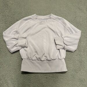 Lululemon Size 6 Softstreme Ribbed Hem Pullover Sweatshirt Faint Lavender